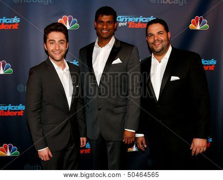 NEW YORK-SEP 4: Operatic tenor group Forte attends the post-show red carpet for NBC's 