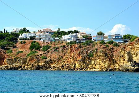 Cliffs Baleeira, Albufeira In The Algarve