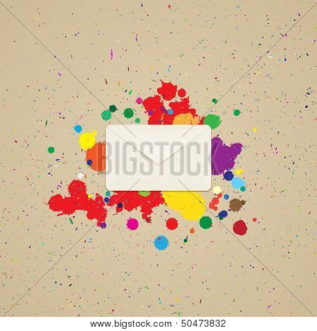 Envelope For Letters On The Background With Blots Of Paint