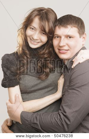 Portrait Of Husband Holding His Wife