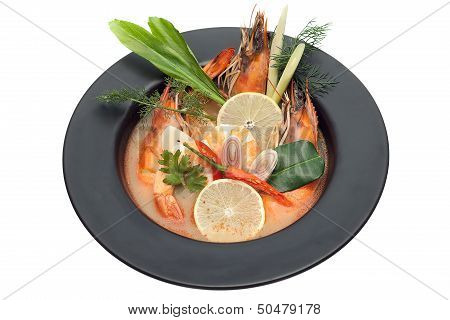 Spicy Thai Seafood Soup Tom Yum Goong