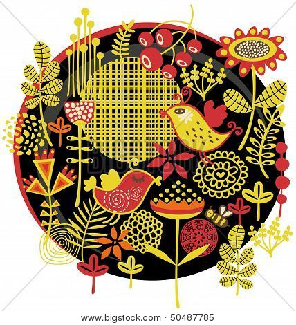 Birds, flowers and other nature.