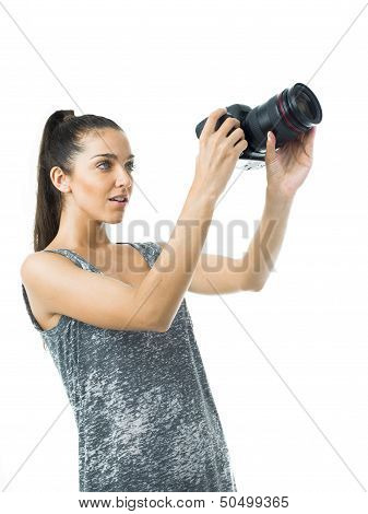 sexy woman photographer