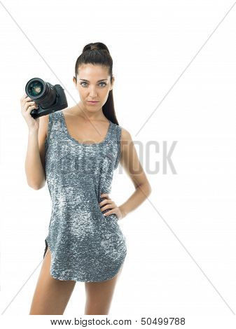 sexy woman photographer