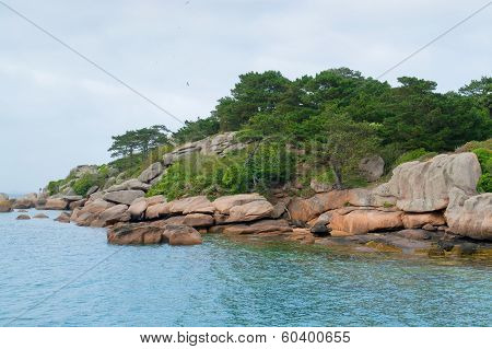 Pink Granite Coast Around Seven Islands