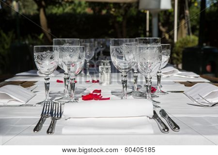 Elegance Table Set Up For Dinning Room