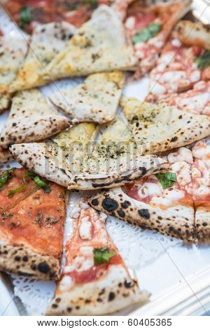 Italian Pizza With Chees And Olives On A Table