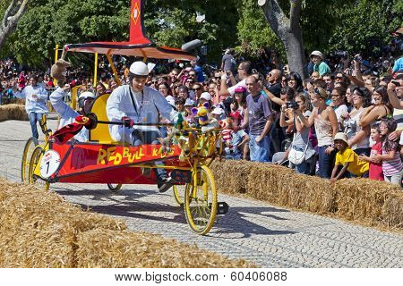 Lisbon, Portugal - September 09, 2011: Lisbon Red Bull Soapboax Race - 2 Grande Premio Red Bull - A Corrida Mais Louca do Mundo. 