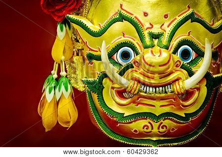 Hua Khon (ancient Thai Show Mask)