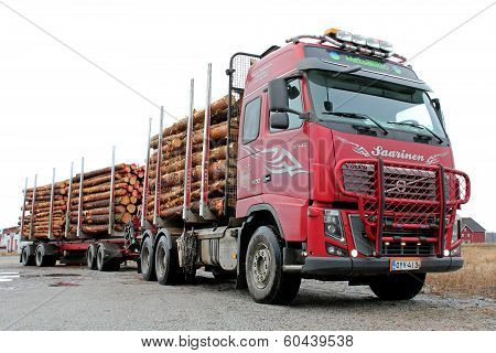 Volvo Fh Timber Truck With Full Load