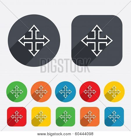 Fullscreen sign icon. Arrows symbol.