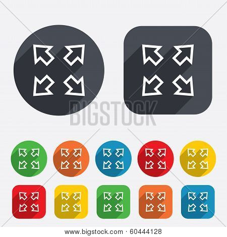 Fullscreen sign icon. Arrows symbol.