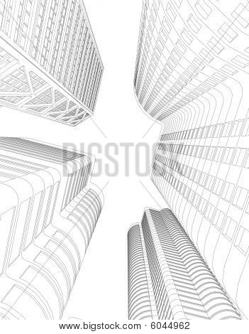 3D město
