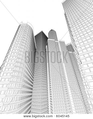 3D město