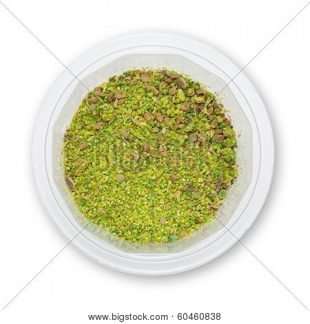 Heap ground Svanuri marili isolated on white background