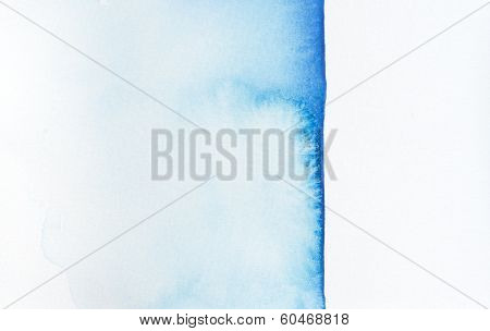 Blue Watercolor Margin
