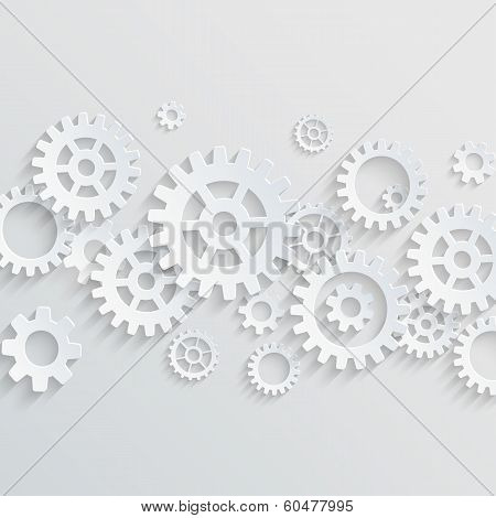 Vector gears and cogs background