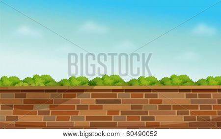 Illustration of a high stonewall