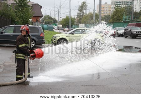 Unknown Russian firefighter