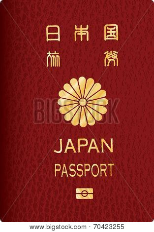 vector Japan passport cover