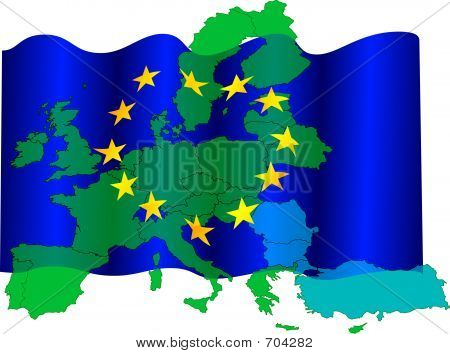 EU kort Flag