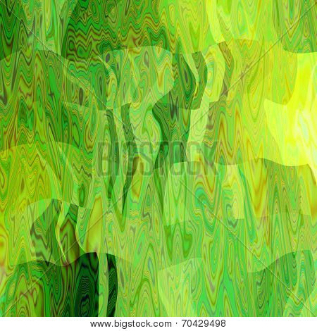 art abstract colorful chaotic waves pattern in Klimt style; background in bright  yellow, green and brown  colors