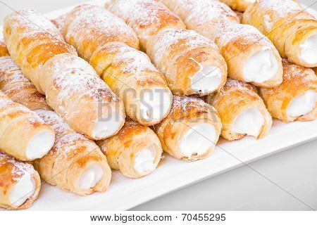 Tube Of Pastry Filled With Snow