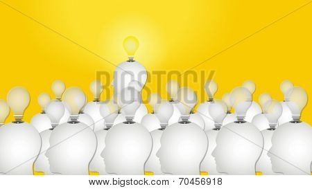 Man Get Bright Idea Concept