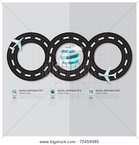 Travel And Journey Runway Business Infographic