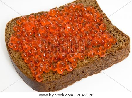 ขนมปังกับ Caviar สีแดง