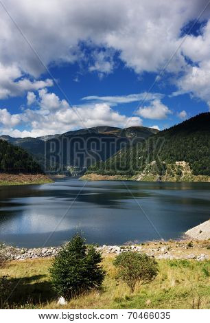 Dam Lake in Romanian Carpathians