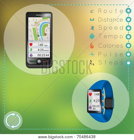 Smartphone and smart fitness watch