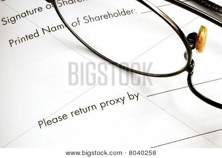 Return the proxy of a business meeting
