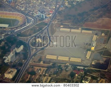 Aerial View Of Independence Square - Accra, Ghana