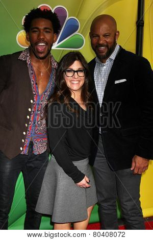 LOS ANGELES - DEC 16:  Brandon Smith, Rebecca Corry, Chris WIlliams at the NBCUniversal TCA Press Tour at the Huntington Langham Hotel on December 16, 2015 in Pasadena, CA