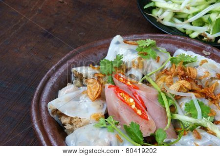 Vietnamese Food, Rice Noodle Roll