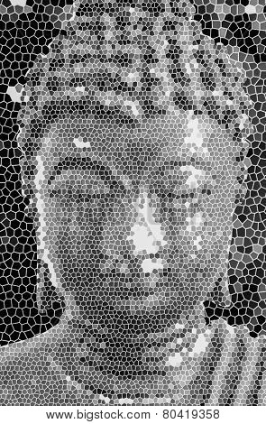 Buddha Image, mosaic style