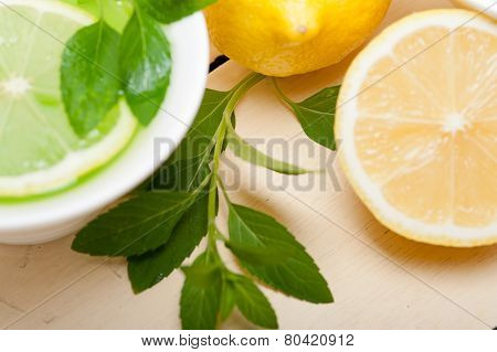 Mint Infusion Tea Tisane With Lemon