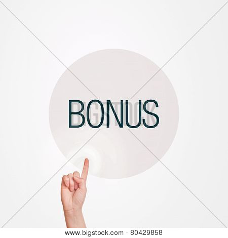 Finger Pushing Bonus Button