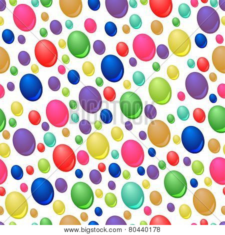 Seamless pattern of colorful drops