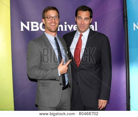 LOS ANGELES - JAN 15:  Sean Kleier, Andy Buckley at the NBCUniversal Cable TCA Winter 2015 at a The Langham Huntington Hotel on January 15, 2015 in Pasadena, CA