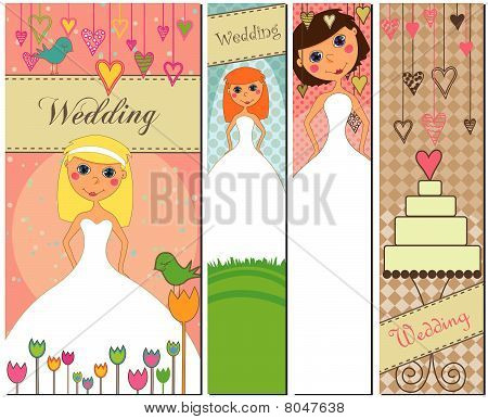Hochzeit Banner in verschiedenen Farben