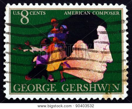 Postage Stamp Usa 1973 George Gershwin, Composer And Pianist