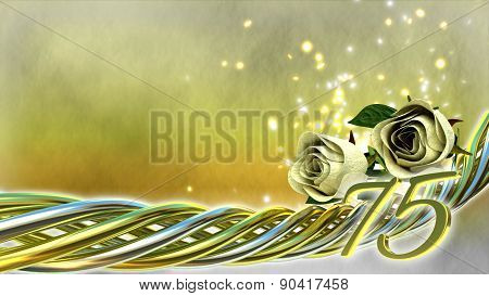 birthday concept with roses and sparks