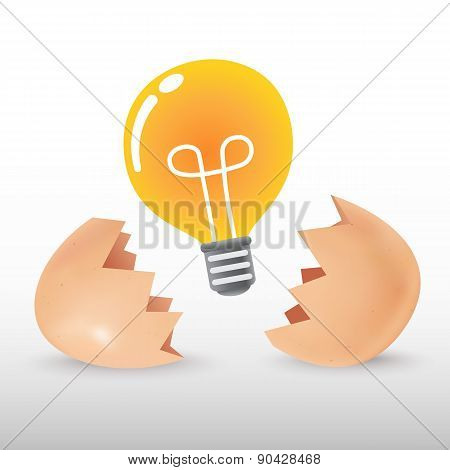 Light bulb from egg