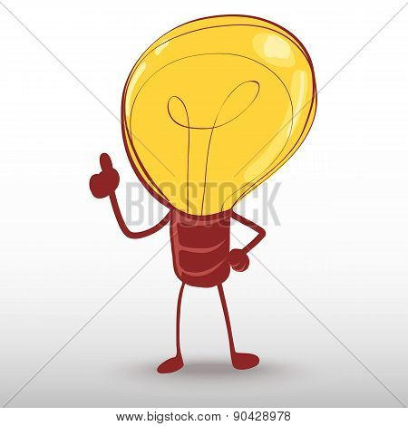 Idea Light Bulb Man