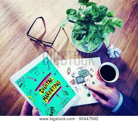 Digital Marketing Branding Strategy Online Media Concept