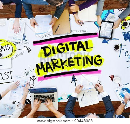 Digital Marketing Branding Strategy Online Media Concept
