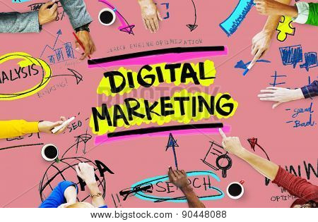 Digital Marketing Branding Strategy Online Media Concept
