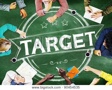 Target Badge Banner Advertising Business Marketing Concept